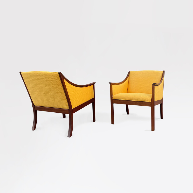 Pair of vintage armchairs by Ole Wanscher, Denmark 1960