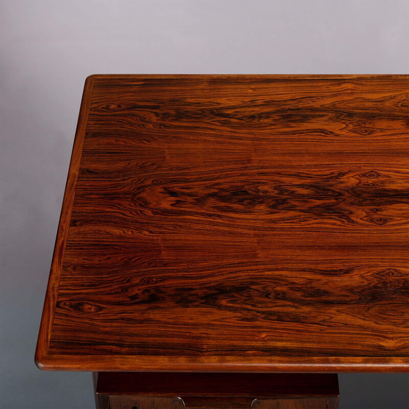 Vintage rosewood model 75 desk by Gunni Omann for Omann Mobelfabrik, 1960s