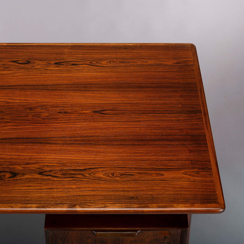 Vintage rosewood model 75 desk by Gunni Omann for Omann Mobelfabrik, 1960s