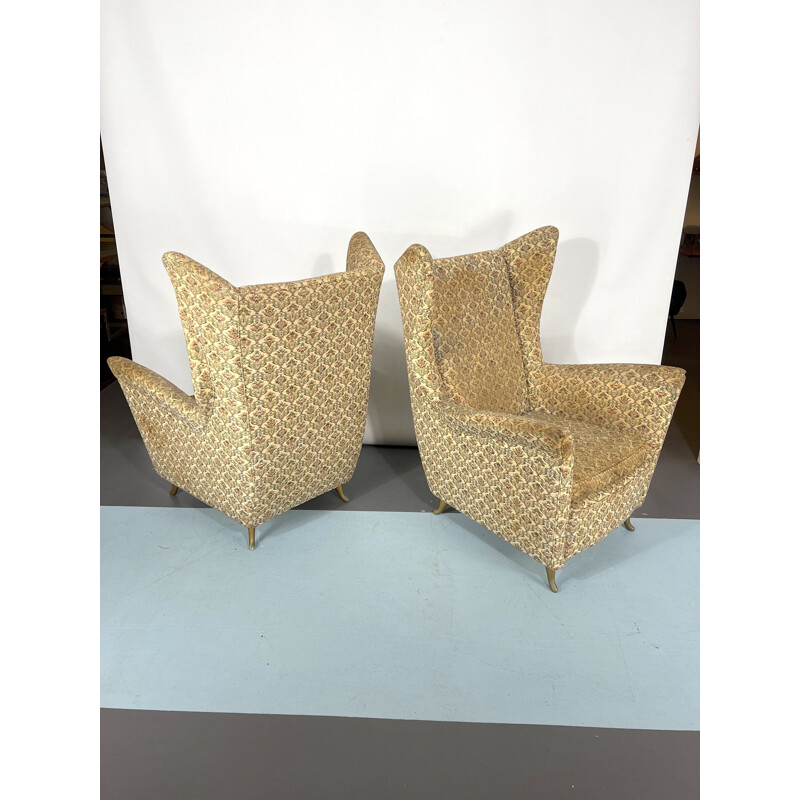 Mid-century pair of Isa Bergamo armchairs by Gio Ponti