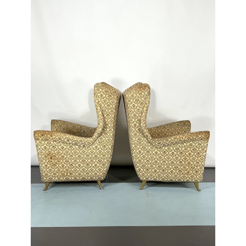 Mid-century pair of Isa Bergamo armchairs by Gio Ponti