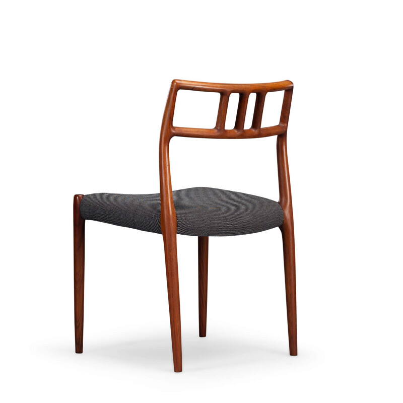 Set of 6 vintage model 79 dining chairs in rosewood by Niels O. Moller, Denmark 1960s