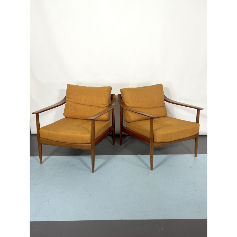 Paar vintage fauteuils model 550 van Walter Knoll, Duitsland 1950