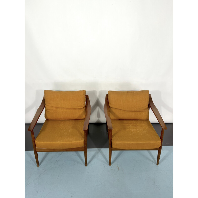 Pair of vintage armchairs model 550 by Walter Knoll, Germany 1950