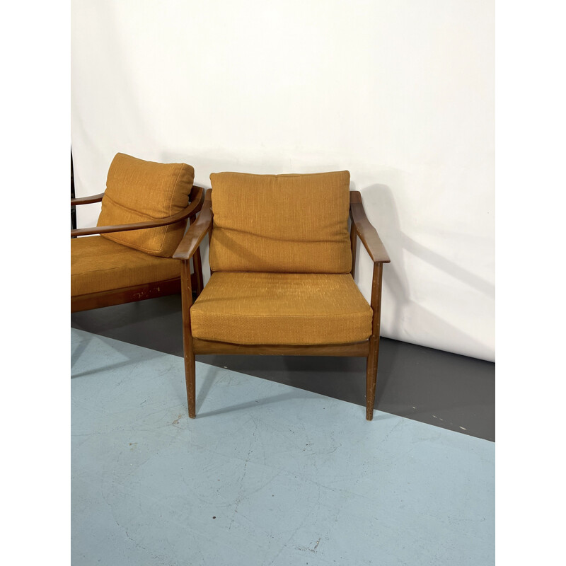 Pair of vintage armchairs model 550 by Walter Knoll, Germany 1950