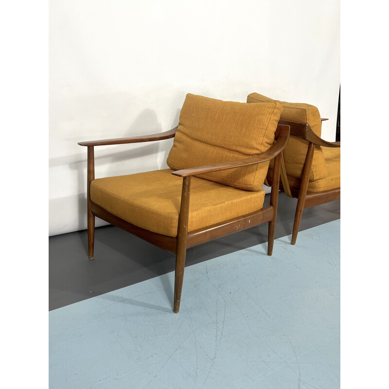 Par de poltronas vintage modelo 550 por Walter Knoll, Alemanha 1950