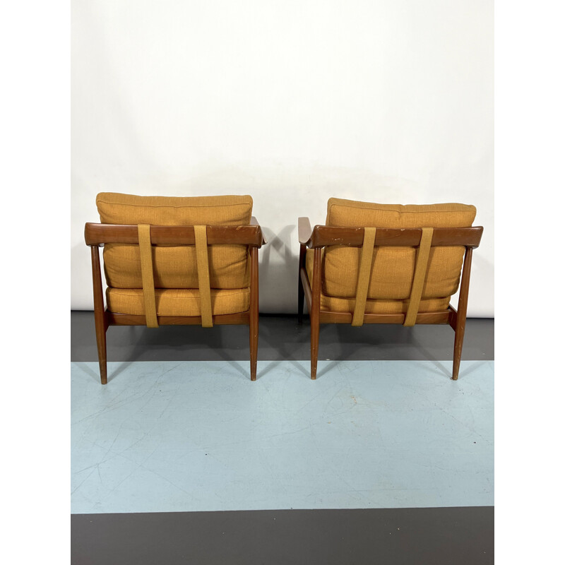 Pareja de sillones vintage modelo 550 de Walter Knoll, Alemania 1950