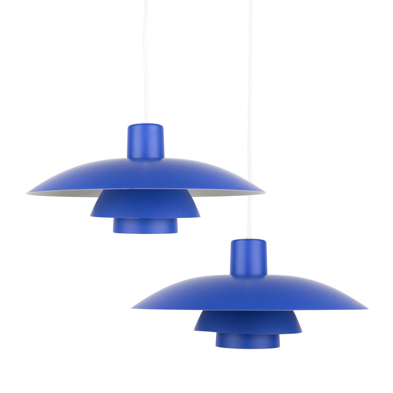 Pair of danish vintage pendant lamps Ph 43 by Poul Henningsen for Louis Poulsen, 1966