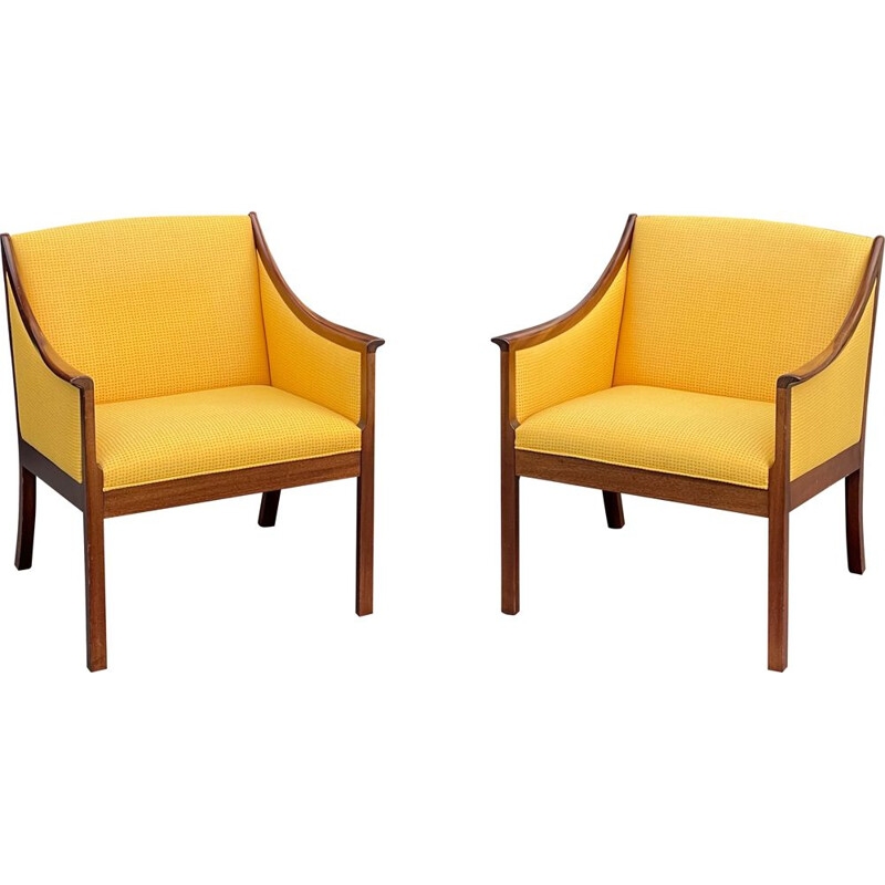 Pair of vintage armchairs by Ole Wanscher, Denmark 1960