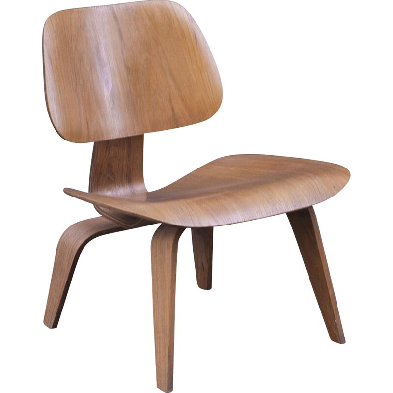 Vintage Lcw oakwood chair by Charles & Ray Eames for Herman Miller, 1950