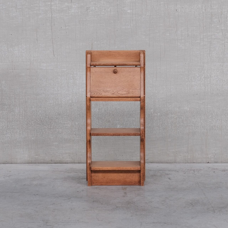 Vintage oak bookcase by Guillerme and Chambron, France 1960