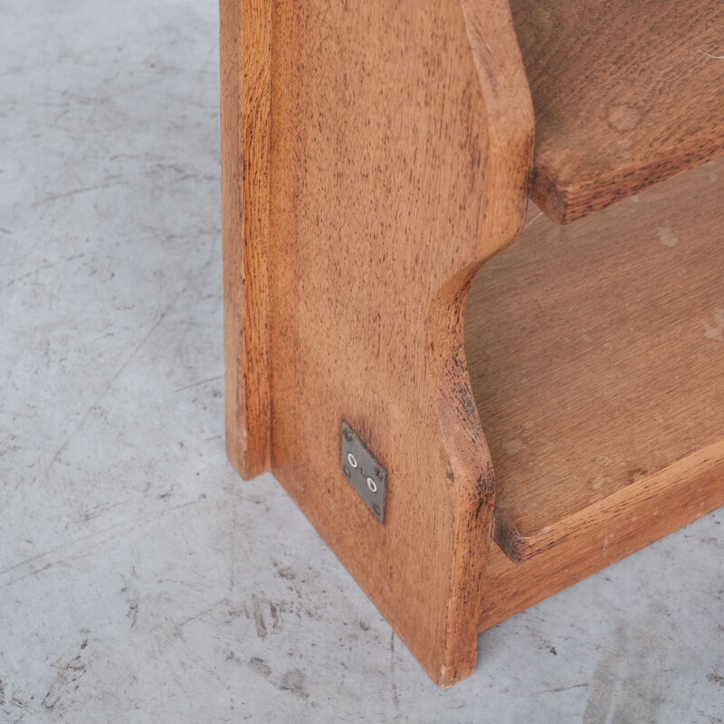 Vintage oak bookcase by Guillerme and Chambron, France 1960