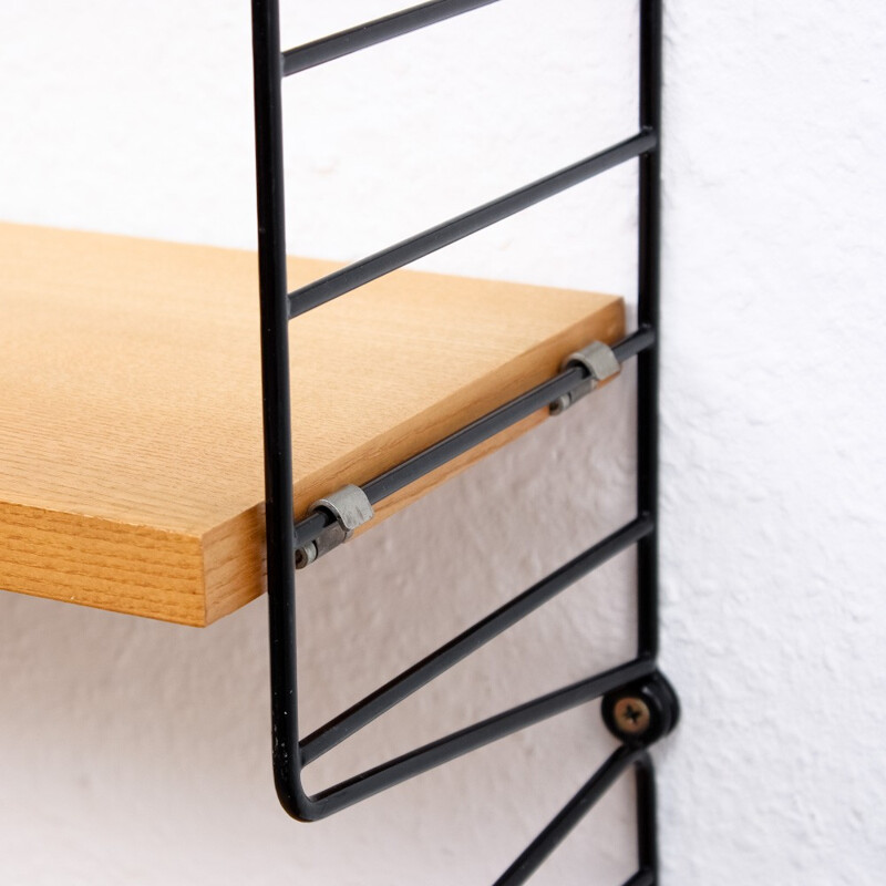 String shelves in ash and metal, Nisse STRINNING - 1960s