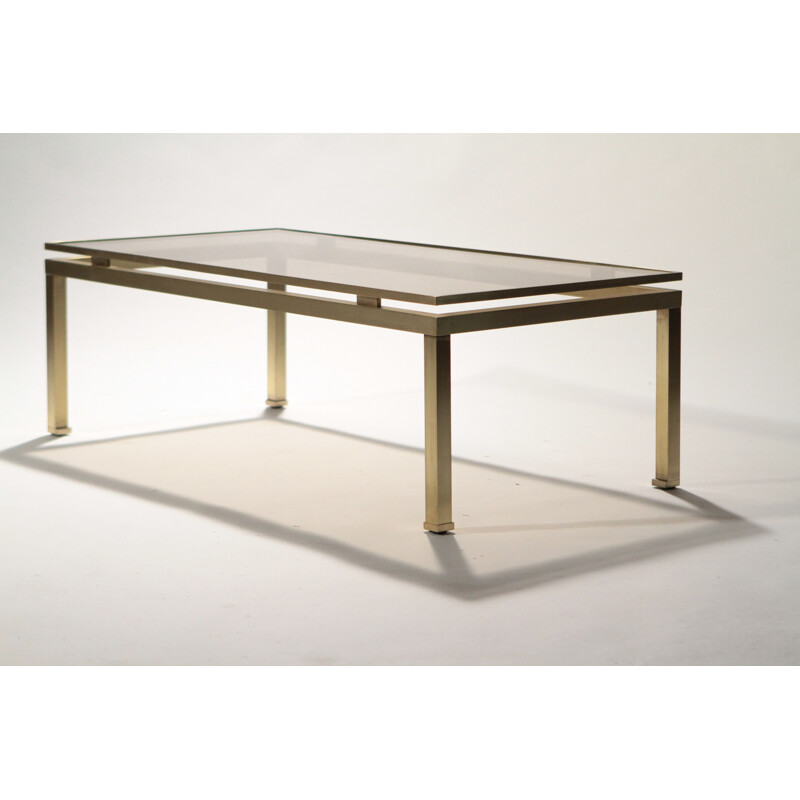 Brass Jansen coffee table, Guy LEFEVRE - 1970s