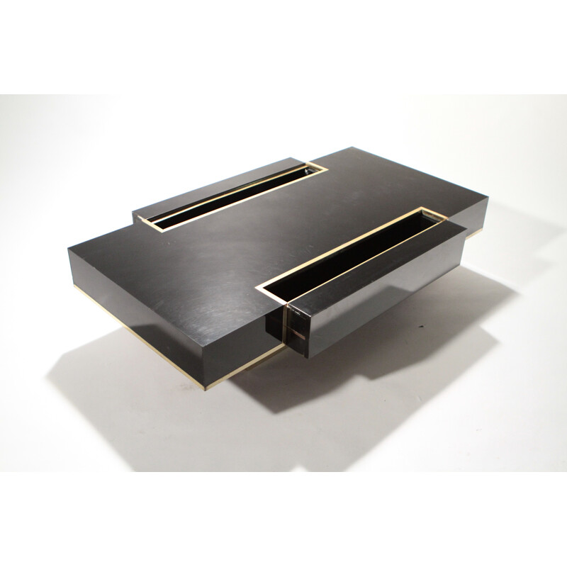 Coffee table Roche Bobois in brass, Jean-Claude MAHEY - 1970s