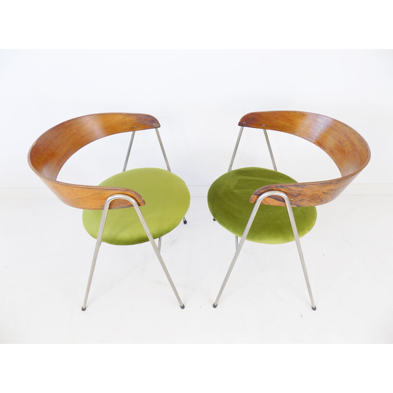 Pair of vintage 7022 chairs by Roland Rainer for Wilkhahn, 1965