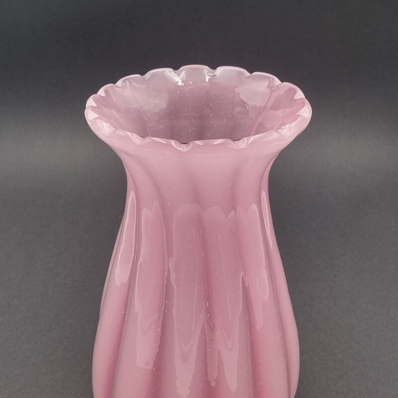 Vase vintage en verre de Murano par Archimede Seguso, Italie 1950