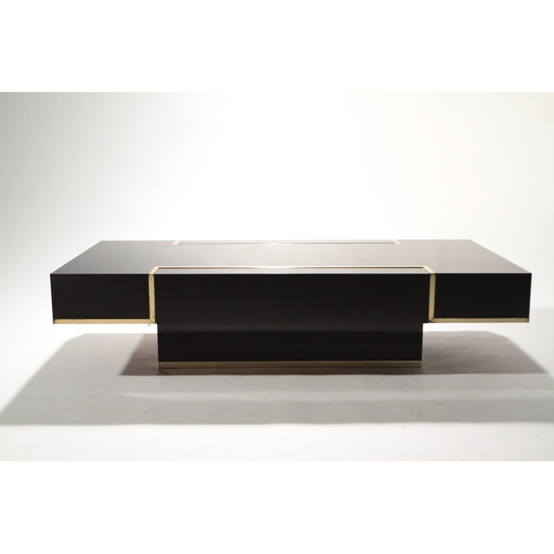 Coffee table Roche Bobois in brass, Jean-Claude MAHEY - 1970s