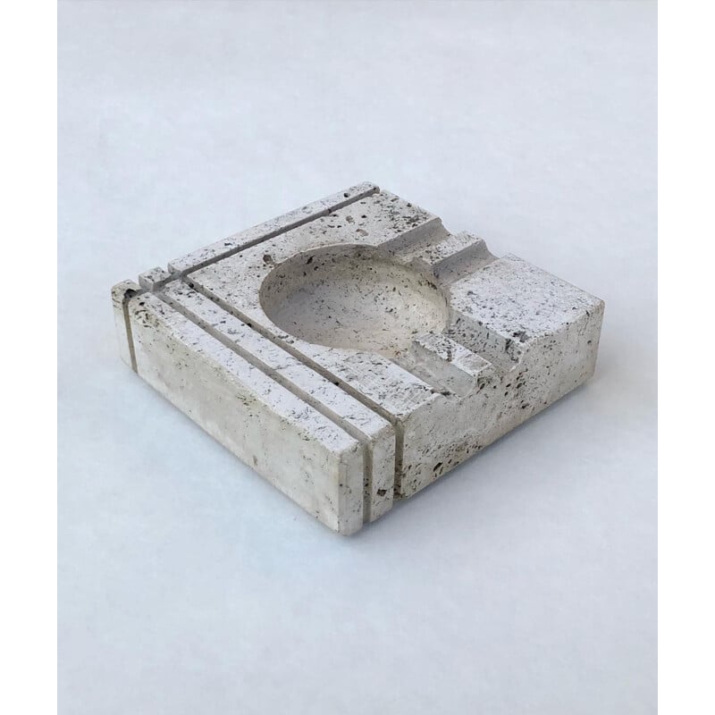 Vintage ashtray in travertine by Cerri Nestore, 1970