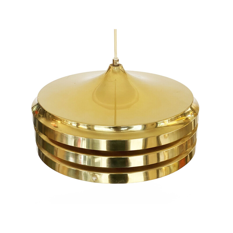 Vintage multi layered pendant lamp by Carl Thore for Granhaga Metallindustri, Sweden 1970s