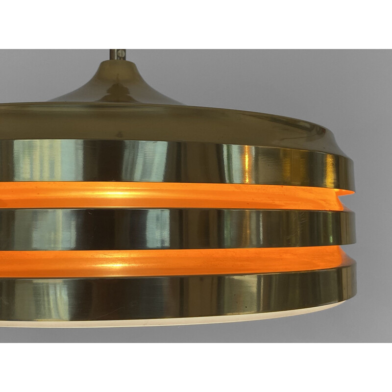 Vintage multi layered pendant lamp by Carl Thore for Granhaga Metallindustri, Sweden 1970s