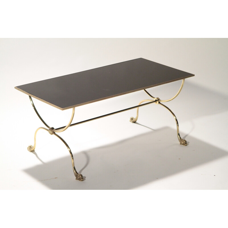 Pair of coffee tables Maison Jansen in brass - 1970s