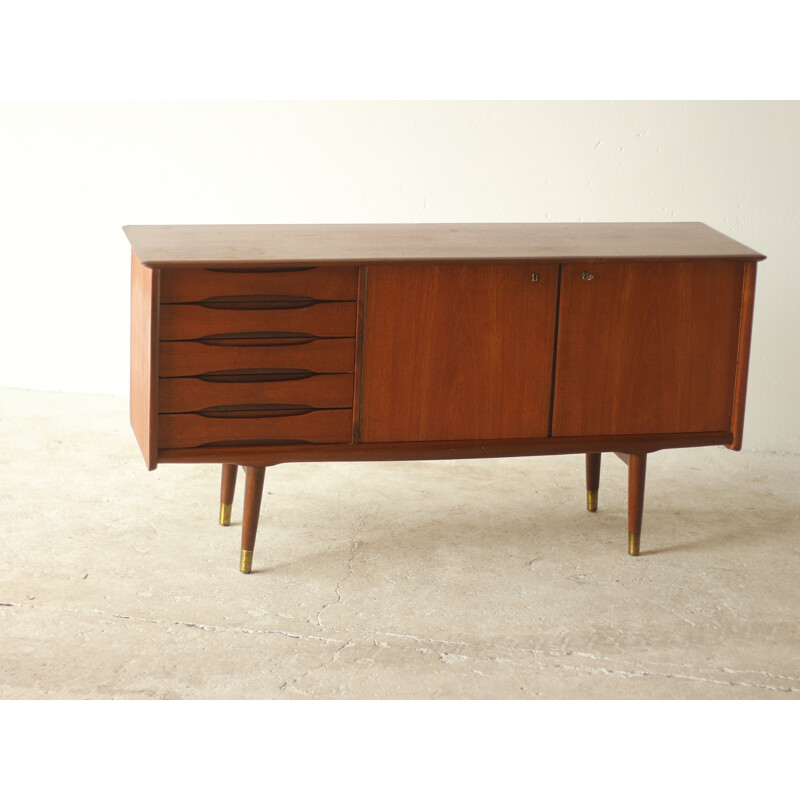 Enfilade vintage en teck par Fredrik Kayser, 1960