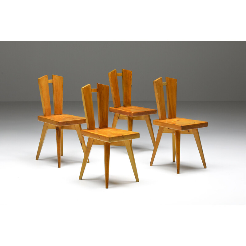 Vintage dining chair by Christian Durupt and Charlotte Perriand, France 1969