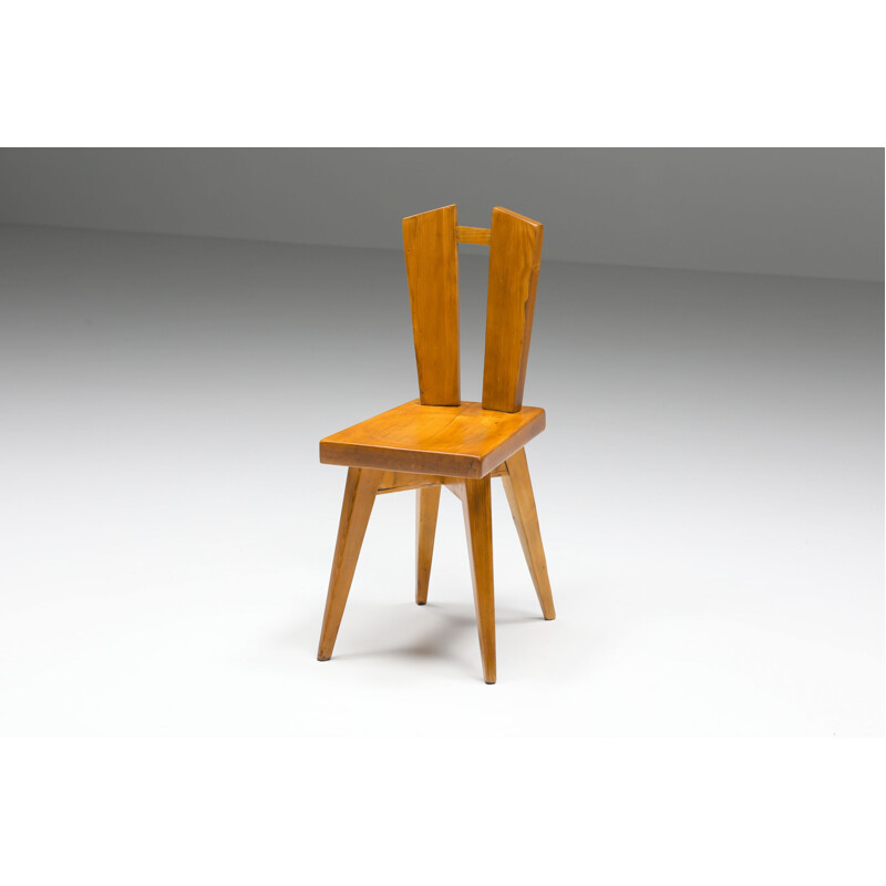 Vintage dining chair by Christian Durupt and Charlotte Perriand, France 1969