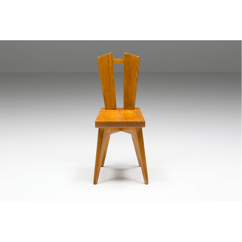 Vintage dining chair by Christian Durupt and Charlotte Perriand, France 1969