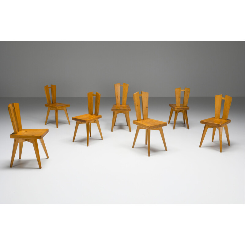 Vintage dining chair by Christian Durupt and Charlotte Perriand, France 1969