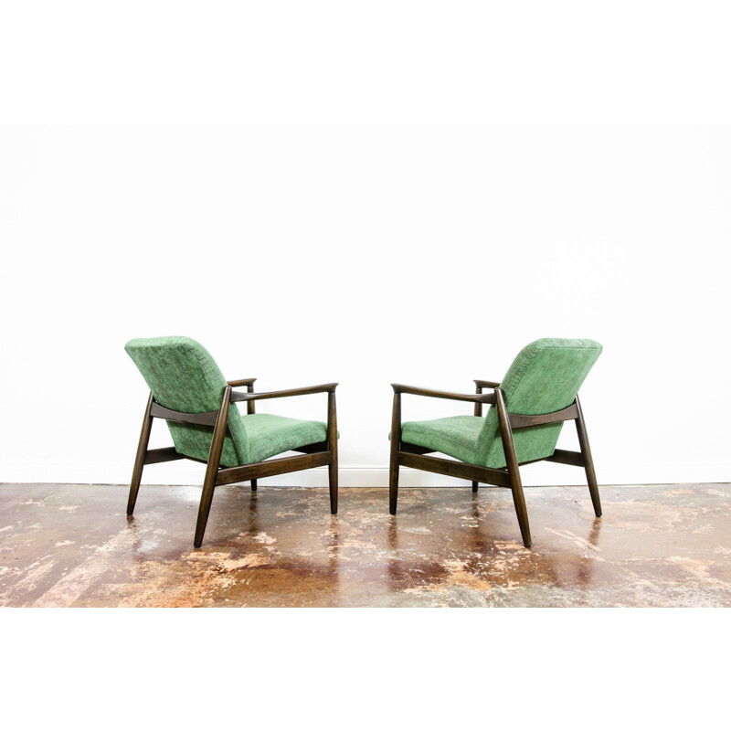 Pair of vintage Gmf-64 armchairs by Edmund Homa, 1960s