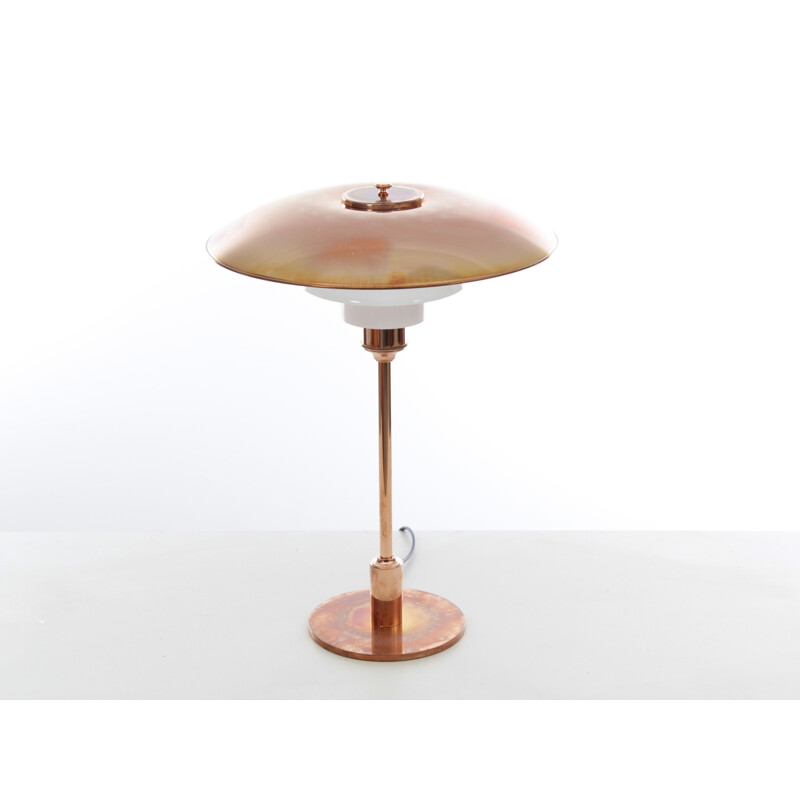 Lampe de table vintage scandinave en cuivre, 1928