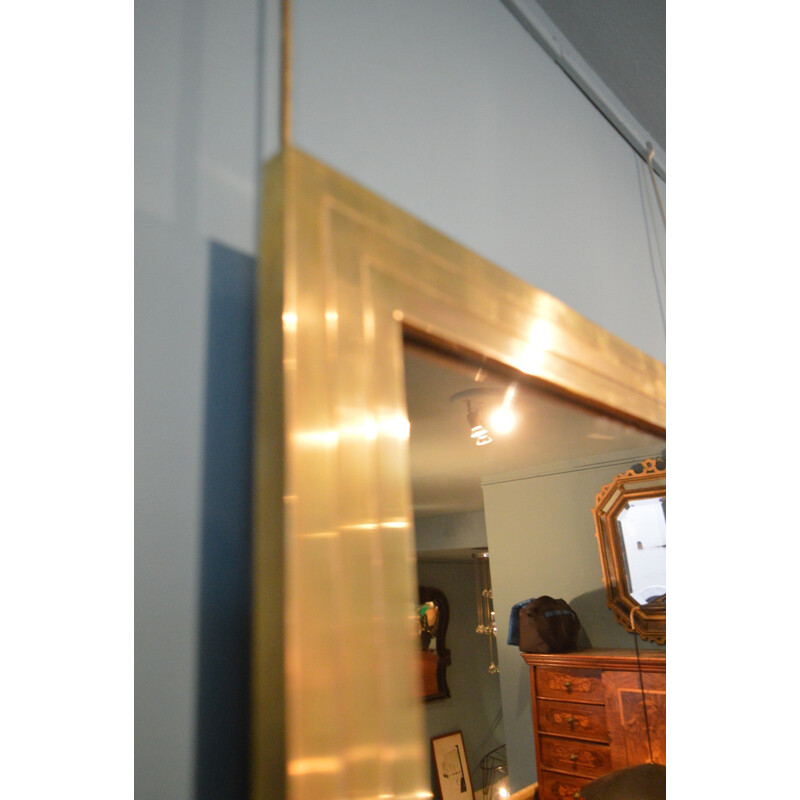 Italian mid-century mirror in brass and glass - 1960s