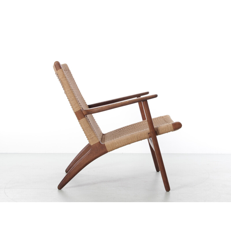 Pair of vintage Scandinavian Ch25 armchairs by Hans Wegner for Carl Hansen, 1966