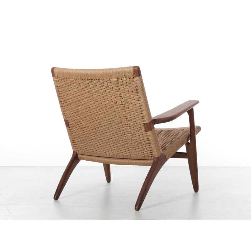 Coppia di poltrone scandinave vintage Ch25 di Hans Wegner per Carl Hansen, 1966