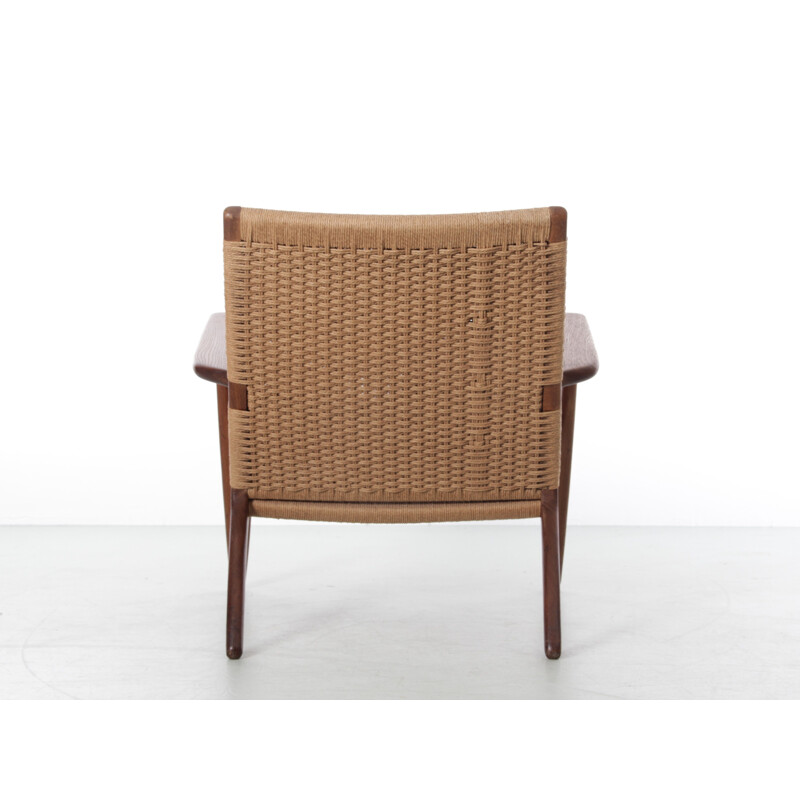 Coppia di poltrone scandinave vintage Ch25 di Hans Wegner per Carl Hansen, 1966