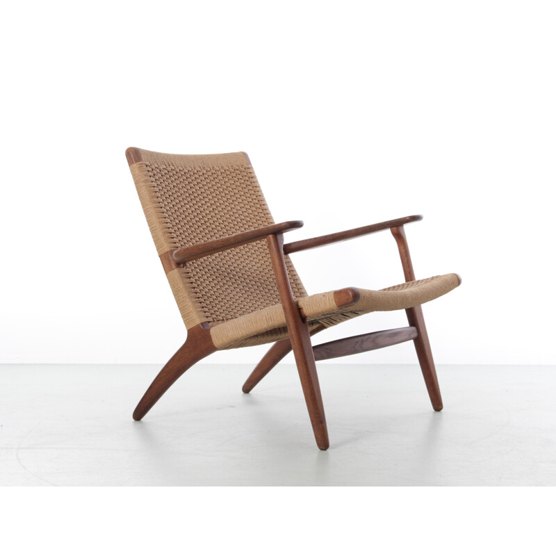 Coppia di poltrone scandinave vintage Ch25 di Hans Wegner per Carl Hansen, 1966