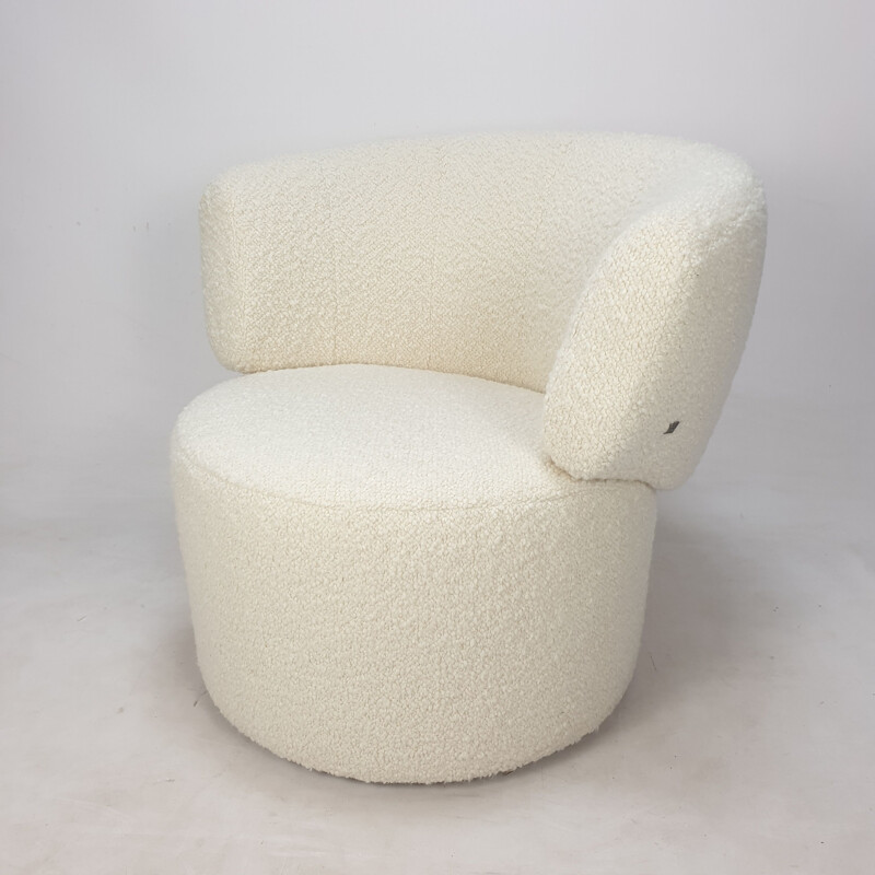 Paire de fauteuils vintage avec pouf par Rolf Benz, Allemagne