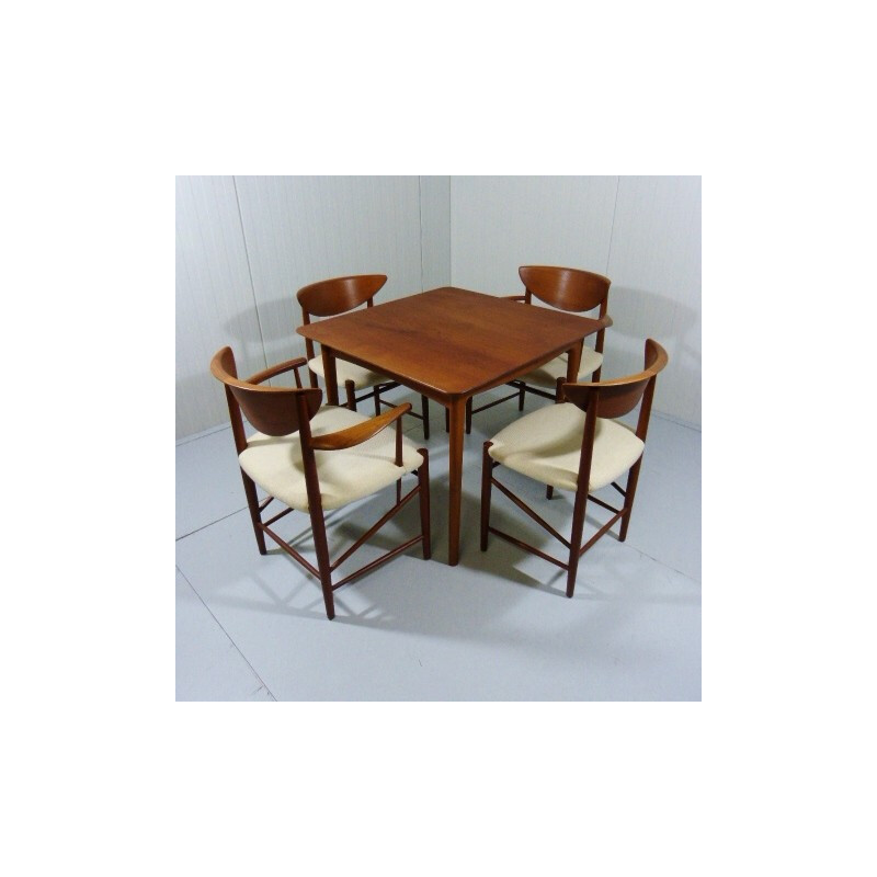 Table and 4 dining chair in teak, Peter HVIDT and Orla MOLGAARD NIELSEN - 1950s
