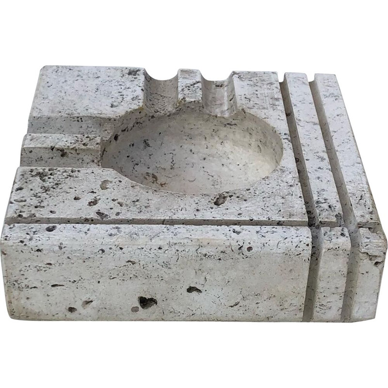 Vintage ashtray in travertine by Cerri Nestore, 1970