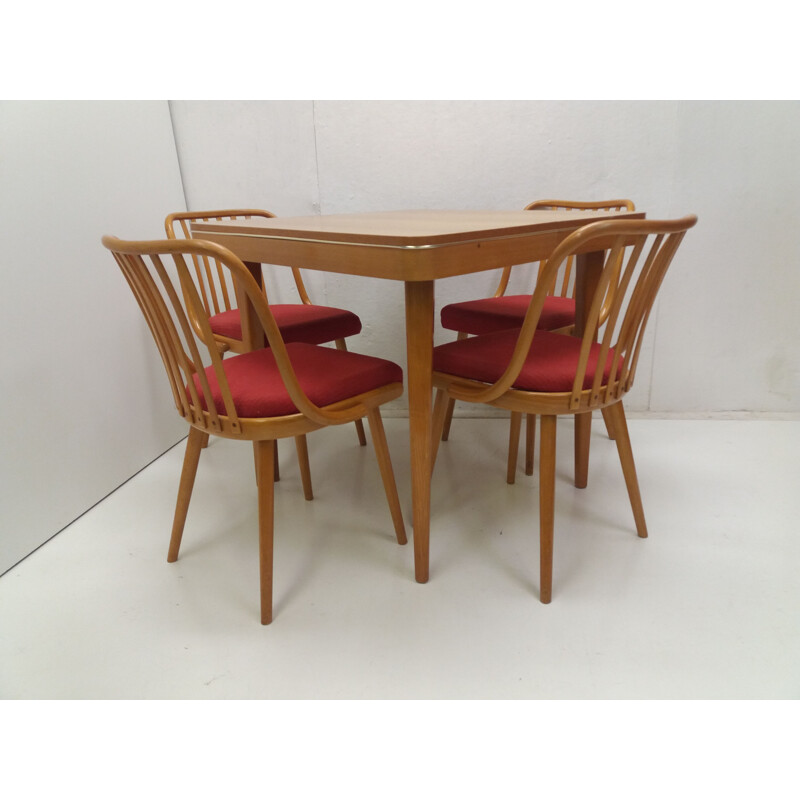 Vintage dining set by Antonín Šuman for Fa Jiton and Ton, Czechoslovakia 1960