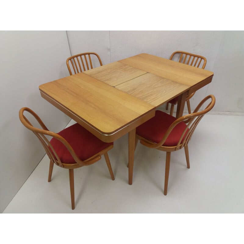 Vintage dining set by Antonín Šuman for Fa Jiton and Ton, Czechoslovakia 1960