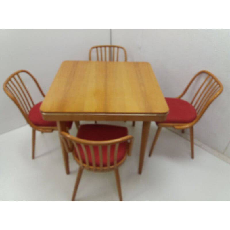 Vintage dining set by Antonín Šuman for Fa Jiton and Ton, Czechoslovakia 1960