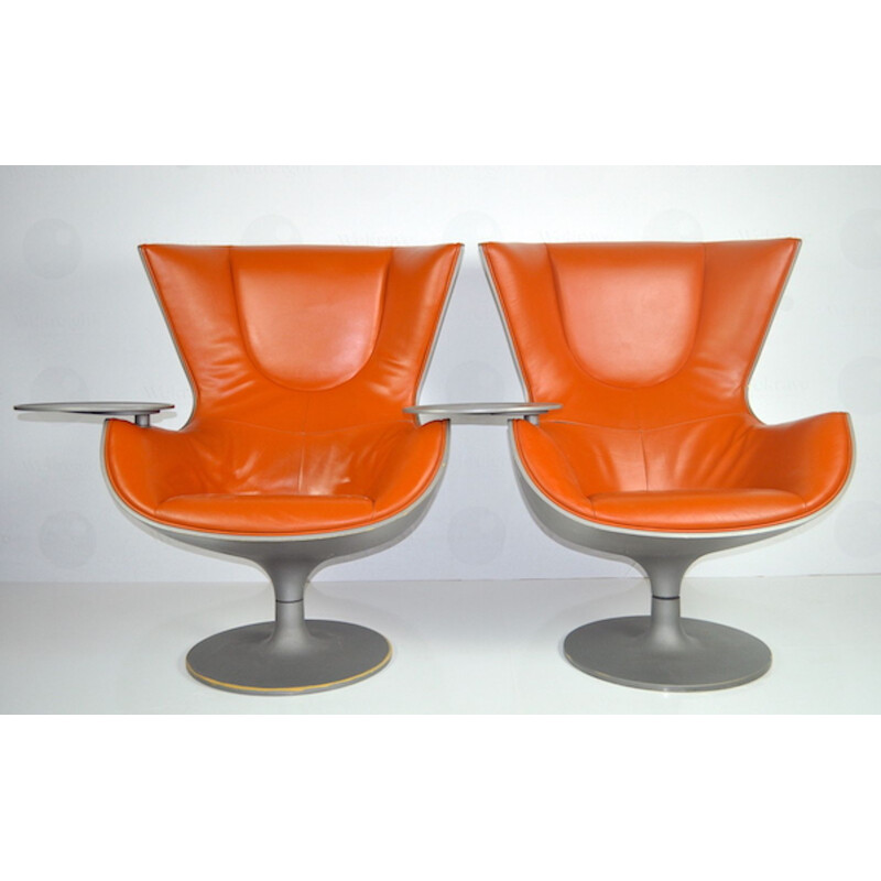 Pair of vintage orange armchairs by Phillipe Starck for Cassina, 2000