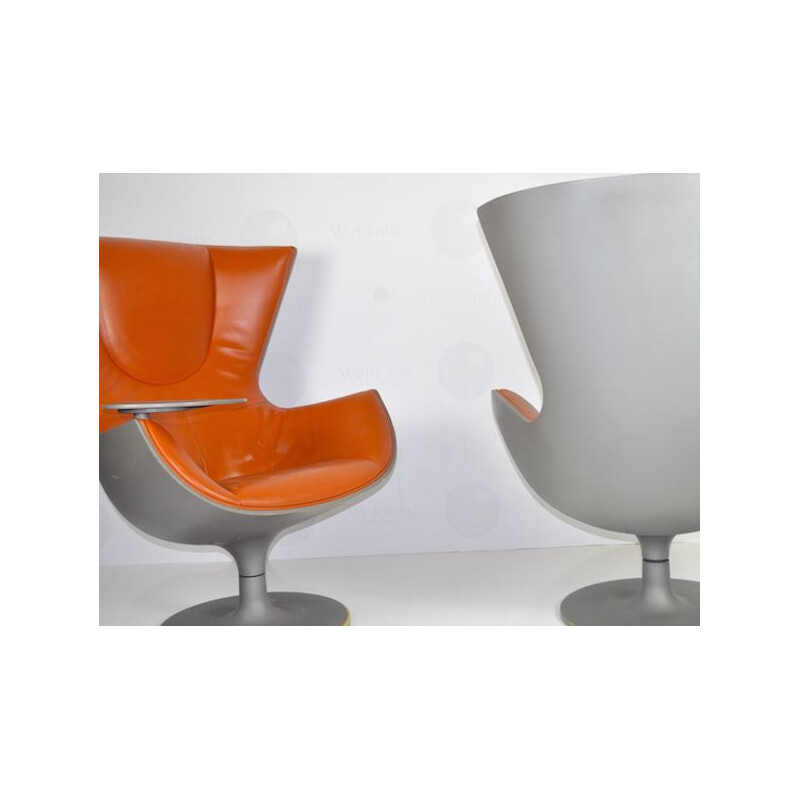 Pair of vintage orange armchairs by Phillipe Starck for Cassina, 2000