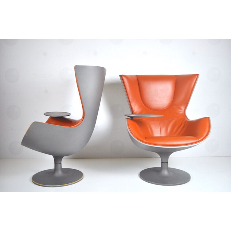 Orangefarbenes Vintage-Sesselpaar von Phillipe Starck für Cassina, 2000