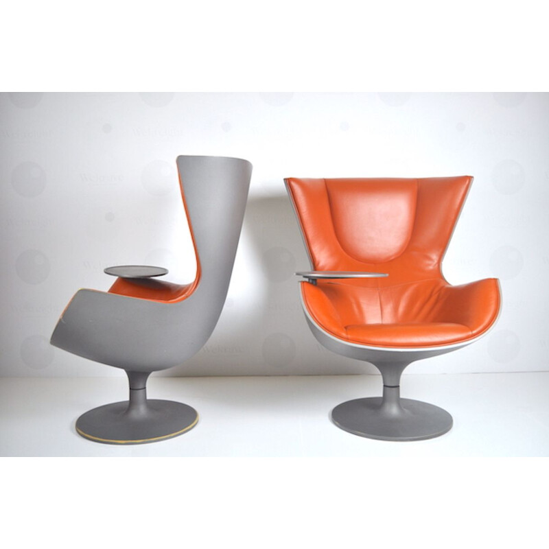 Paire de fauteuils vintage orange de Phillipe Starck pour Cassina, 2000