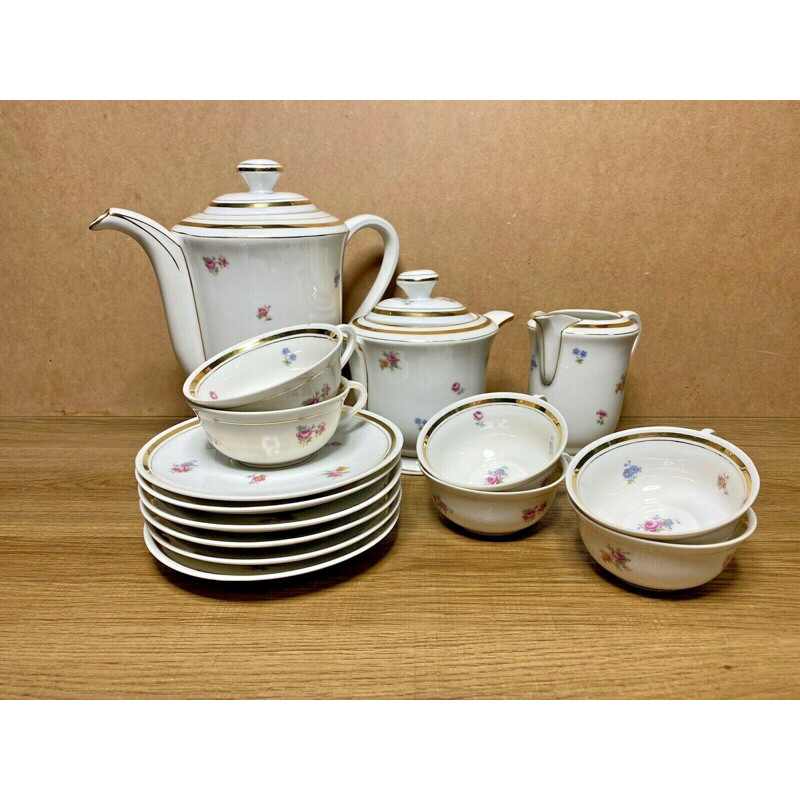 Vintage porcelain coffee set model U.F. France
