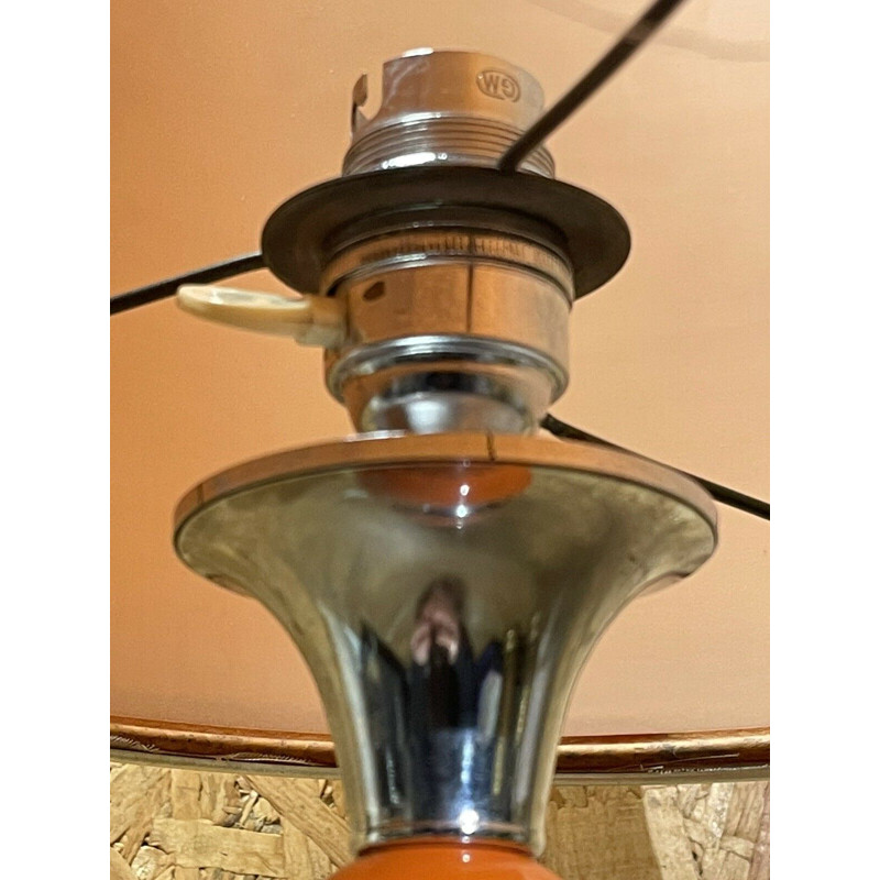 Lampe vintage en métal et chrome, 1970